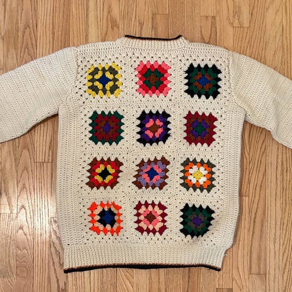 Vintage Handmade Crochet Sweater - Picture 7 of 10